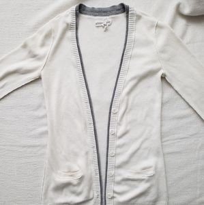 Aeropostale Button Cardigan White